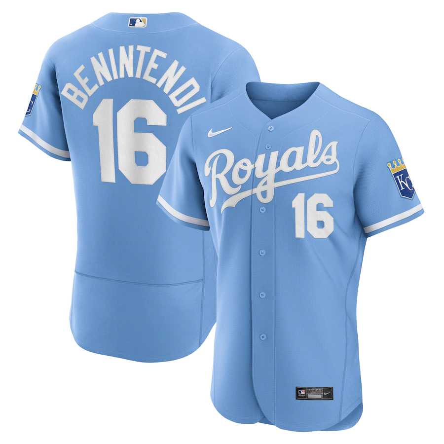 Royals 16 Andrew Benintendi Light Blue Nike 2022 Alternate Flexbase Jersey Dzhi,We sell and wholesale Royals 16 Andrew Benintendi Light Blue Nike 2022 Alternate Flexbase Jersey Dzhi on line form chian!